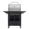 Propane Grill 4 Burner Barbecue Grill Stainless Steel Gas Grill with Side Burner and Thermometer for Outdoor BBQ, Camping