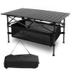 1Pc Folding Camping Table Portable Aluminum Roll-up Picnic BBQ Desk with Carrying Bag Heavy Duty Outdoor Beach Backyard Party Patio