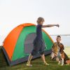 2-Person Waterproof Camping Dome Tent for Outdoor Hiking Survival Orange & Green