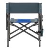 2-piece Padded Folding Outdoor Chair with Storage Pockets; Lightweight Oversized Directors Chair for indoor;  Outdoor Camping;  Picnics and Fishing