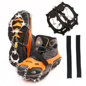 Factory supplied outdoor snow climbing tpe material 19 tooth stainless steel anti-skid shoe cover 19 tooth ice claw (Number of teeth: 19 teeth L)